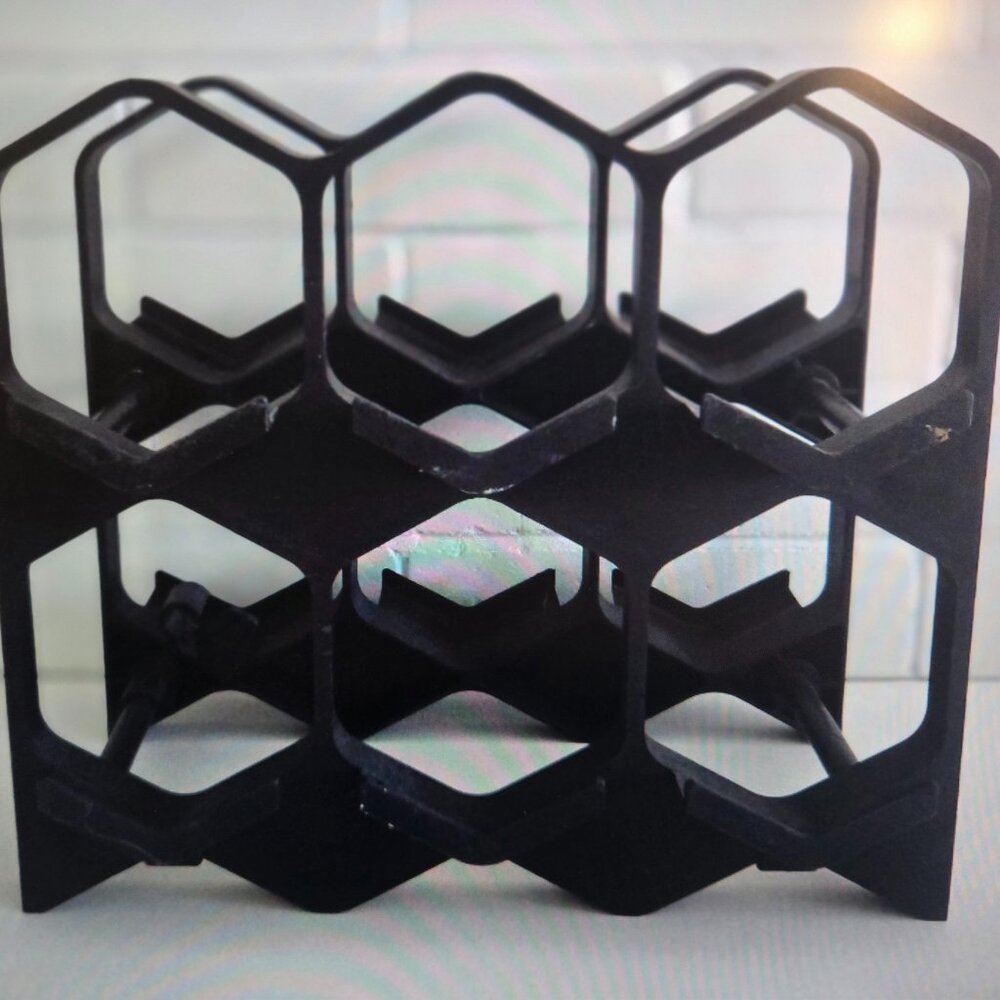 Black Plastic Modular Wine Rack A.J Industri Made in Denmark